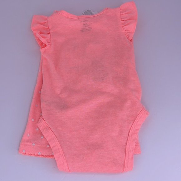 Carter's Baby Girl 2 Pc Set Pink Onesie With Bottom Size: 6 Months - Picture 4 of 7